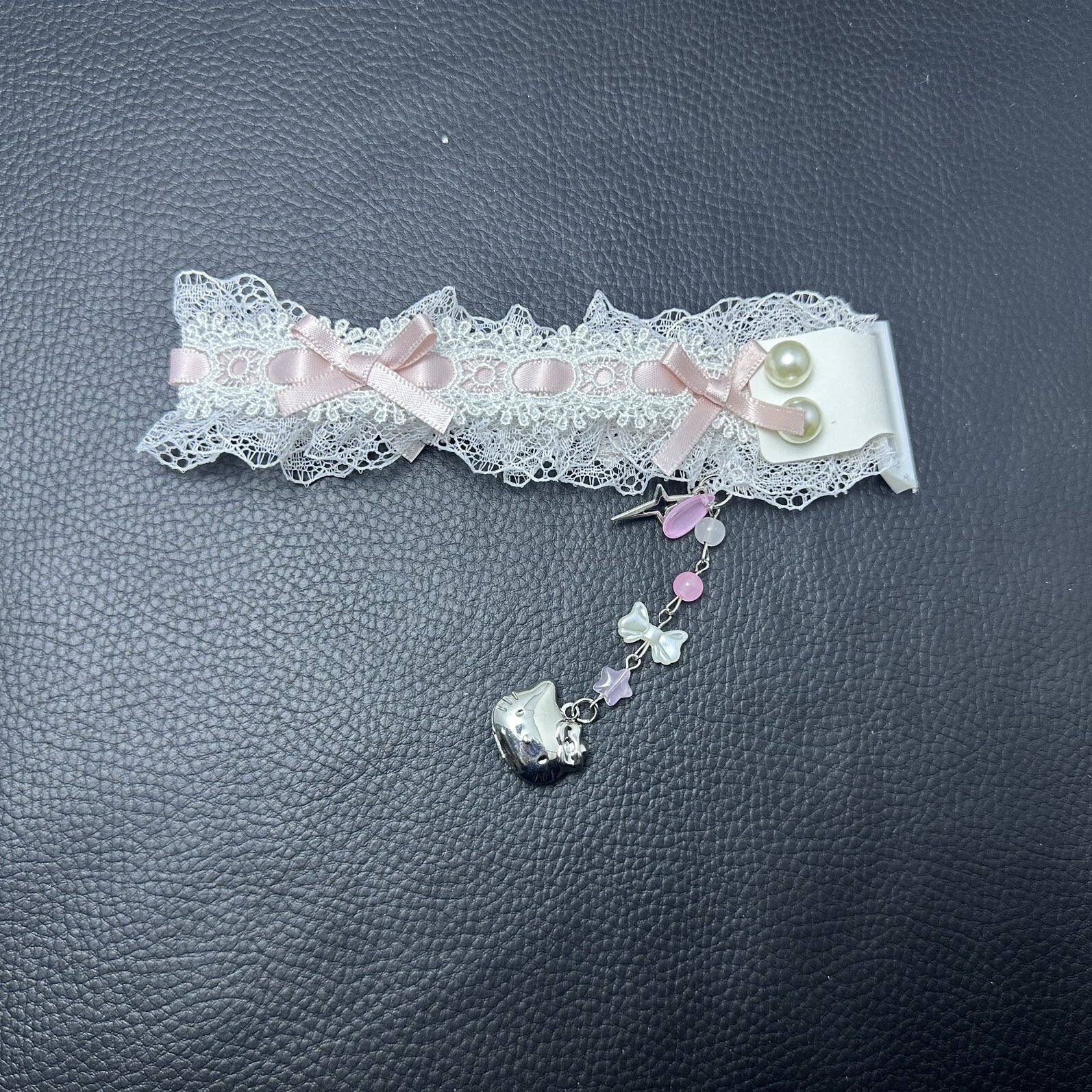键盘飘带蕾丝含卡扣定制