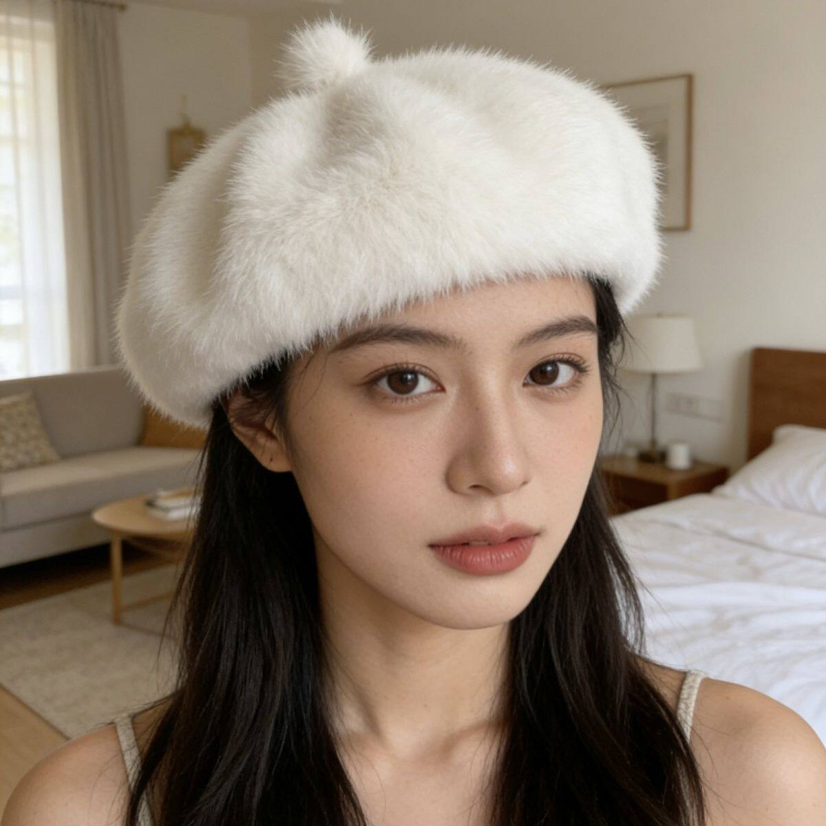 女帽子洋气时髦八角帽新款八角贝雷帽洋气女款百搭时尚加厚南瓜帽