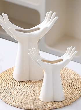 人体陶瓷花瓶创意插花客厅桌面水培高级感装饰北欧陶瓷花瓶摆件