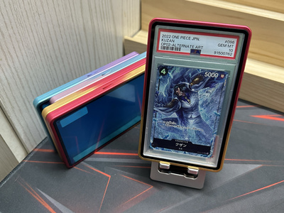 PSA35Pt渐变色保护壳铝合金磁吸卡套球星卡宝可梦收纳防uv 高透