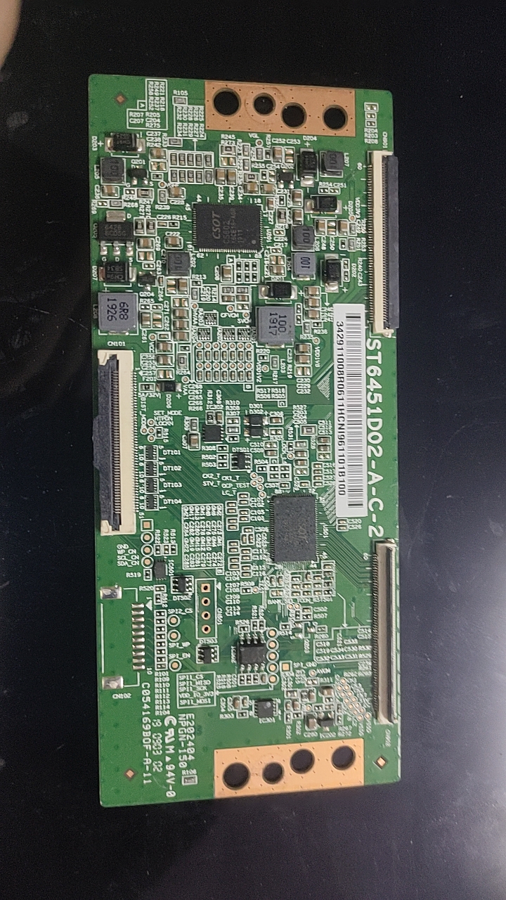 技改ST6451D02-A-C-2/3逻辑板解决灰屏横纹网粗断Y偏色