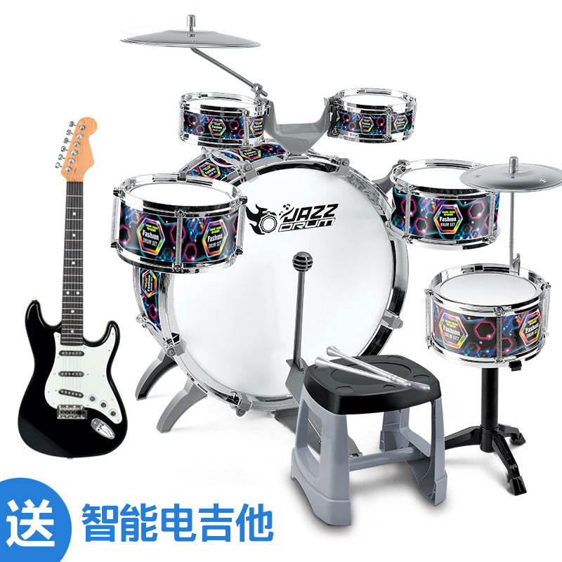 加厚鼓膜宝宝架子鼓儿童初学者小孩爵士鼓组合 打击乐器玩具3-6岁|ruв категории музыкальный инструмент/гитара/пианино/аксессуары, детские игрушки музыкальный инструмент, детей барабаны - от Buy2taobao.com для оказания профессиональной услуги покупки агента Taobao