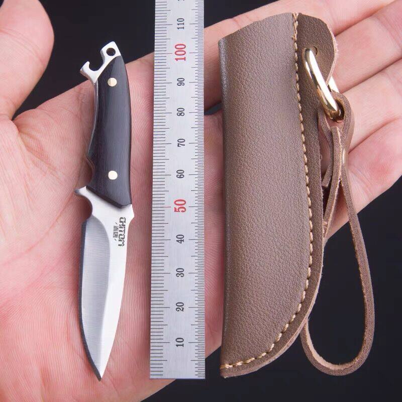 edc微型小直刀收藏刀钥匙扣迷你随身刀具水果刀口袋刀小刀高硬度
