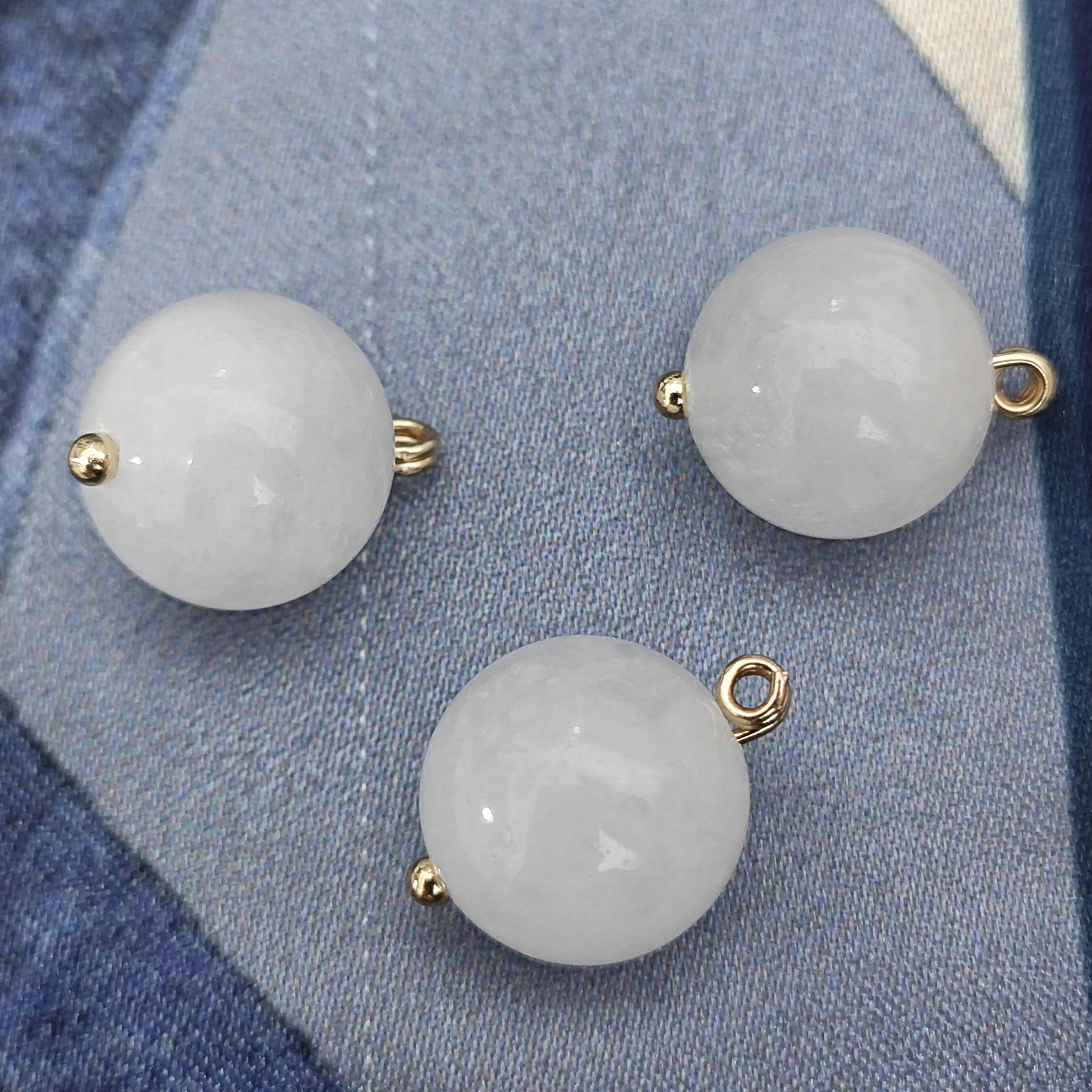 12mm秋冬新款白色玉石纽扣新中式旗袍马甲外套毛衣开衫扣国风盘扣