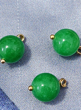 10mm12mm阳绿色干青花托旗袍马甲香云纱汉服唐装高端定制扣子