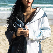 NuJuneX白鳍鲨2.0速干浴袍毛巾衣带帽防晒斗篷换衣外套睡袍男女