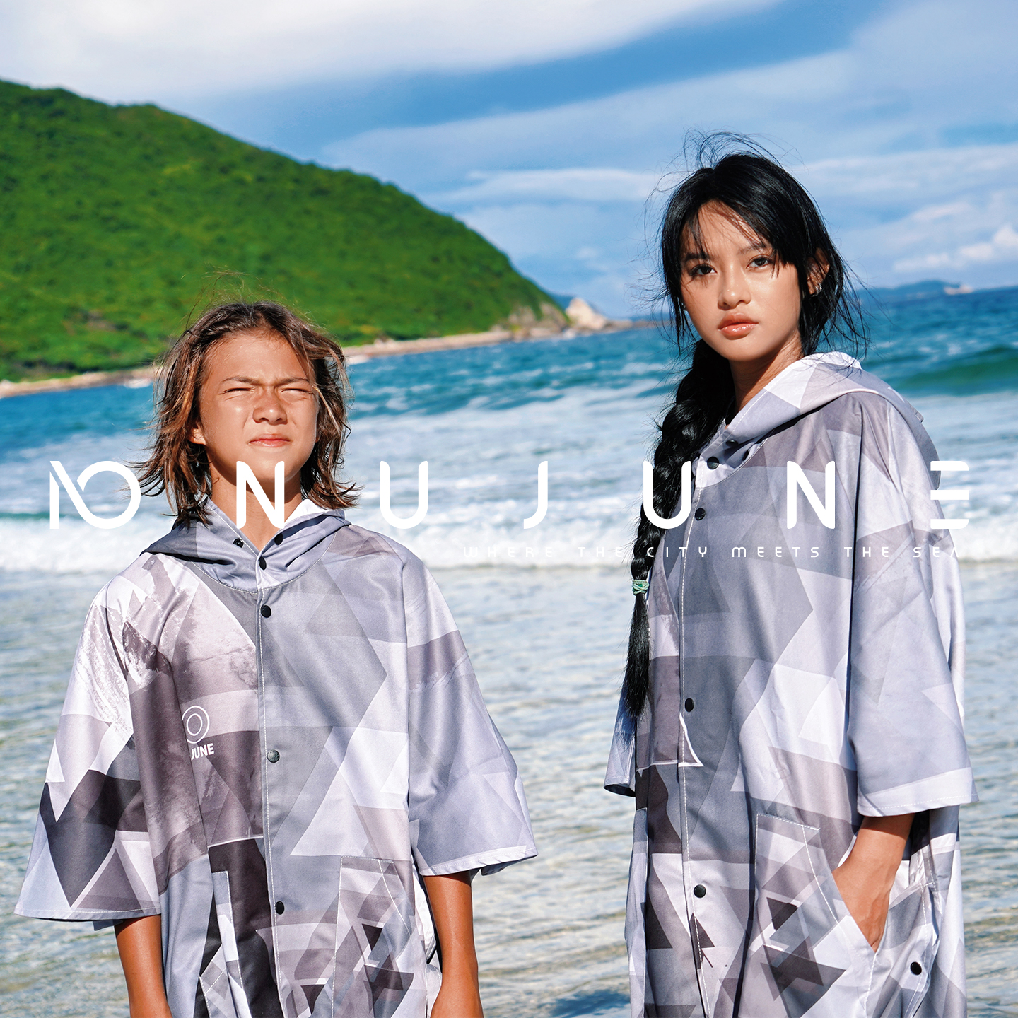 NuJune亲子童款速干防风游泳斗篷