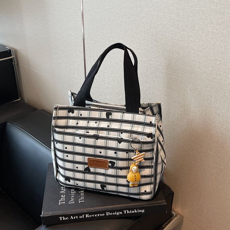 布袋子手提袋有拉链新款百搭大容量手提帆布包学生外出上班族通勤