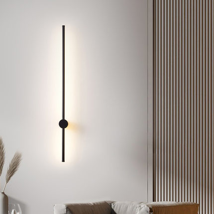 北欧一字长条壁灯LED卧室床头壁灯客厅背景墙装饰灯书房过道壁灯