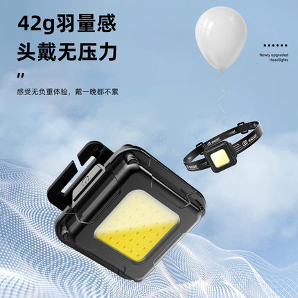 新款高亮夜钓头灯强光长续航充电户外徒步头戴式钓鱼灯骑行灯