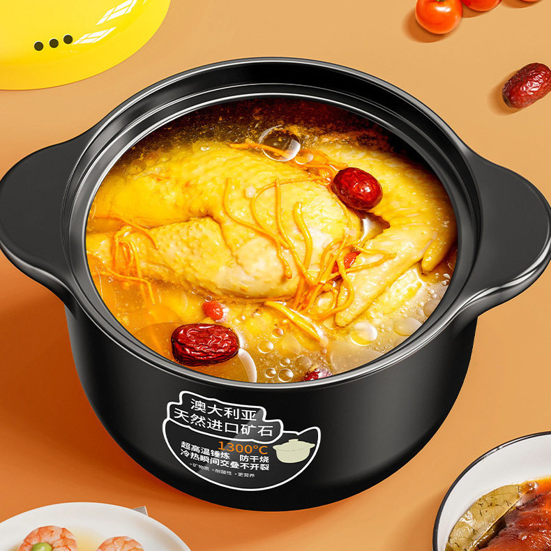 砂锅家用韩式燃气灶耐高温陶瓷锅高颜值干烧不裂煤气灶汤煲仔沙锅