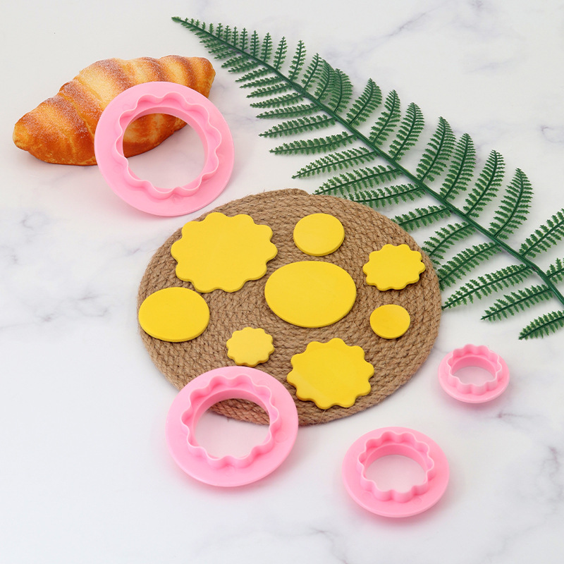 4pcs荷叶边翻糖蛋糕模 双面裙边切模 diy仿真烘焙用具 现货供应