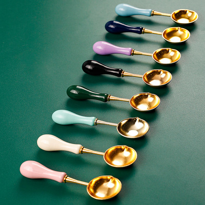 复古火漆印章专用融蜡勺子创意金属勺火漆蜡加热工具现货当天发货