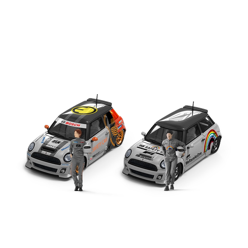 壹号站台|模艺1:64RWB964宝马mini奔驰SLS汽车模型相框立体画摆件