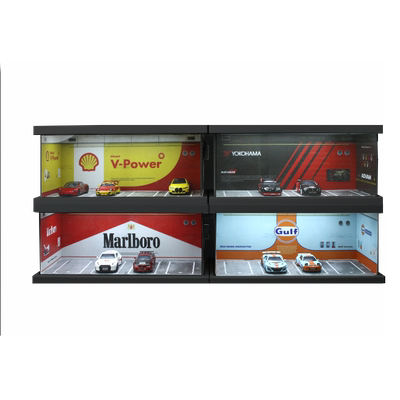 壹号站台I汇艺1:64 壳牌万宝路 ADVAN海湾石油 灯光拼装场景