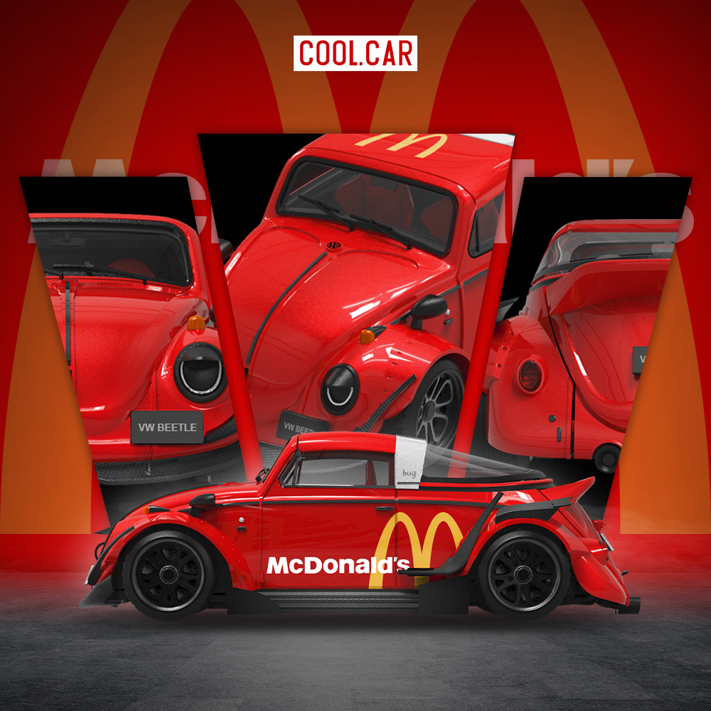 预售-壹号站台|Cool Car 1:64 麦当劳 甲壳虫 仿真合金汽车模型