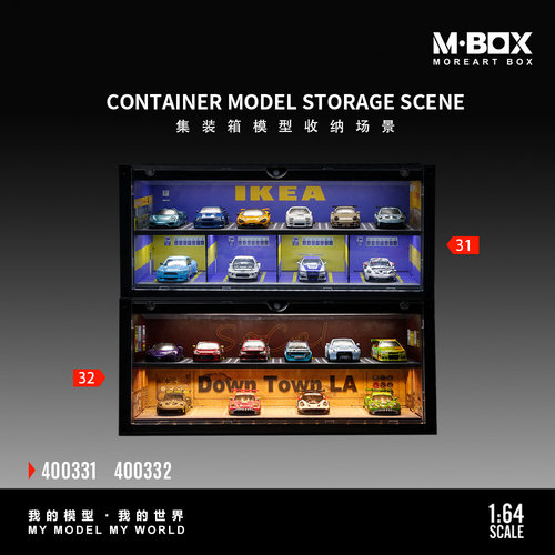 壹号站台|MBOX1:64 可旋转地下停车场集装箱模型 收纳摆件