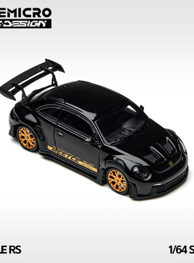 壹号站台|TimeMicro × PSC 1:64 甲壳虫RS 黑金色 合金模型摆件