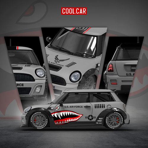 预售-壹号站台|CC1:64 MINI COOPER 鲨鱼嘴 仿真合金汽车模型
