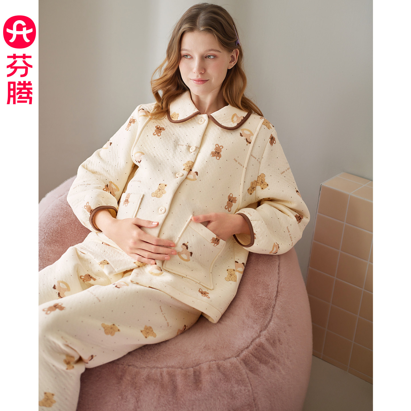 芬腾服饰月子服秋冬夹层睡衣女