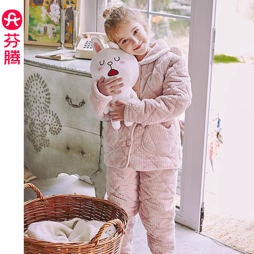 芬腾服饰加厚珊瑚绒女孩睡衣