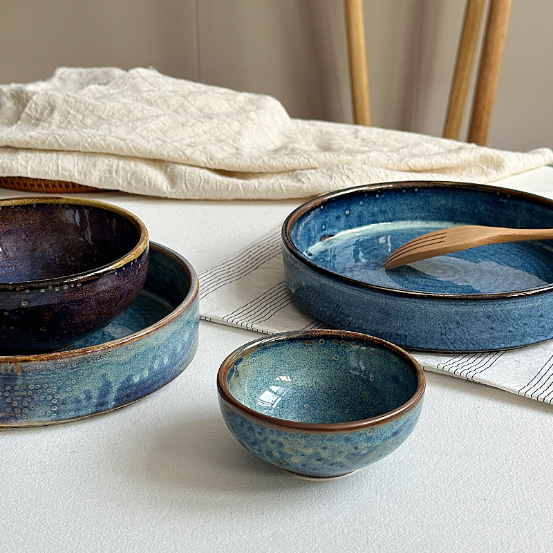 半颗橘子HO 日式窑变色复古汤盘炒饭盘牛排盘米饭碗拉面大碗,餐饮具,盘,淘宝优惠券,粉丝福利购,淘宝优惠卷