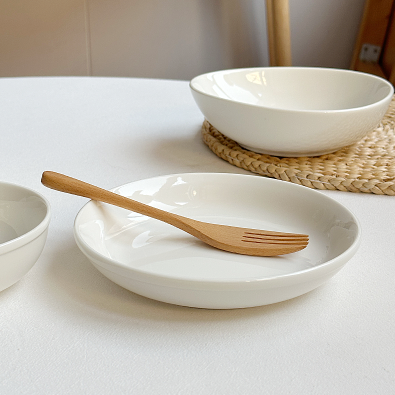 半颗橘子HO净白质感系列陶瓷釉下彩饭碗汤碗菜盘沙拉盘异形小碟