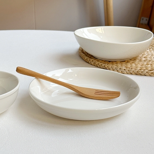 半颗橘子HO净白质感系列陶瓷釉下彩饭碗汤碗菜盘沙拉盘异形小碟