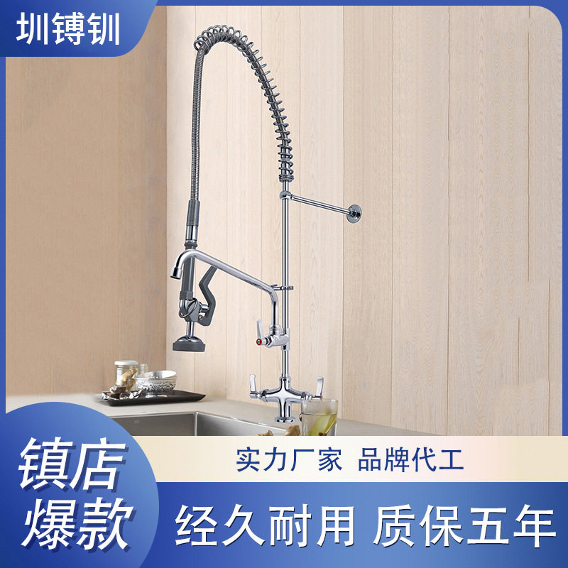 洗碗机增压花洒水龙头中央厨房洗碗机全铜洗菜盆冷热花洒水龙头