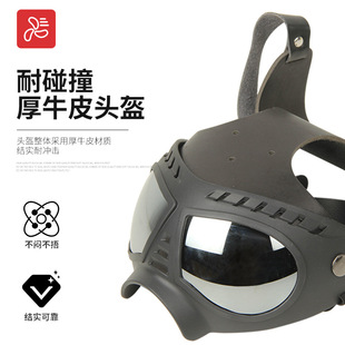 工作犬用头盔 户外出勤护目太阳镜 4G无线网络音视频传输系统