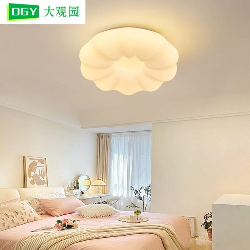 走廊灯过道灯家用入户玄关衣帽间灯具现代简约北欧南瓜吸顶灯357L