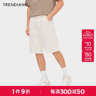 2024年春季 TRENDIANO简约休闲牛仔短裤 百搭五分裤 时尚 男生 新款
