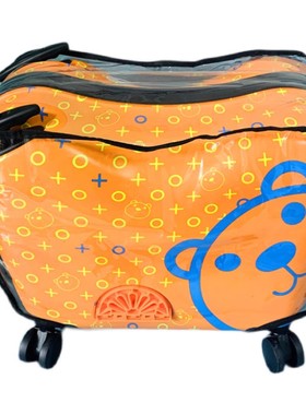 配套透明箱套-瑞士Oops骑行拉杆箱儿童行李箱男女宝宝旅行可坐骑