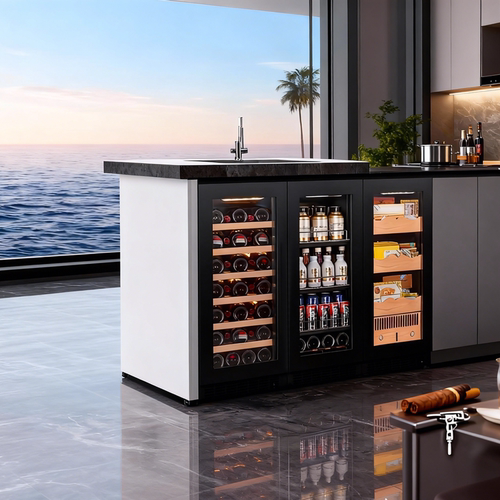 台下嵌入式恒温恒湿红酒雪茄柜