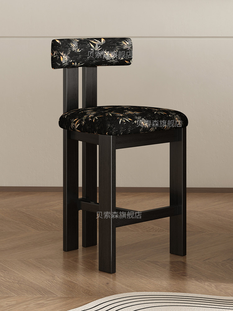 实木高脚凳吧台椅中古法式岛台酒吧极简北欧设计师加高椅法式餐椅,住宅家具,家用高脚椅,淘宝优惠券,粉丝福利购,淘宝优惠卷