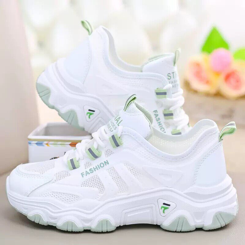 意尔康透气老爹鞋女2026新款夏季女鞋薄款镂空小白网鞋女夏天网面