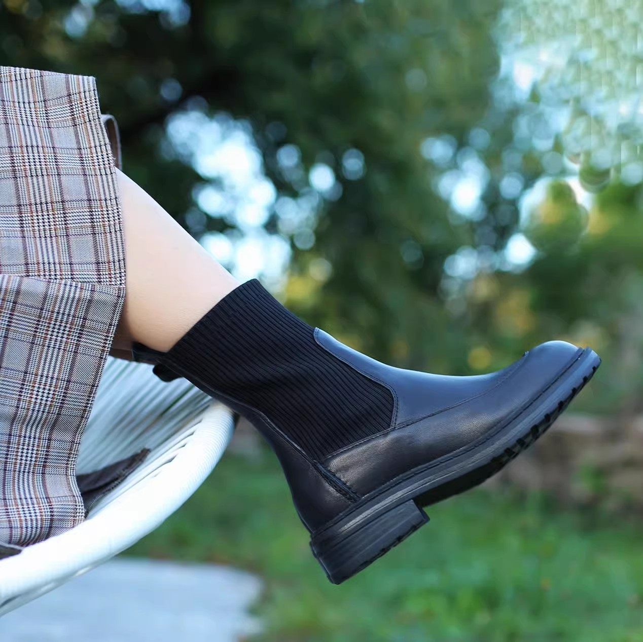 KUFENBERG/顾芳博哥德国舒适 宽楦不挤脚 超轻防滑真皮真皮弹力靴