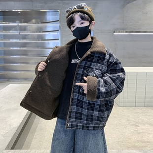 男童棉衣冬装洋气保暖男孩外套长袖中大款儿童羽绒棉酷中大童潮牌