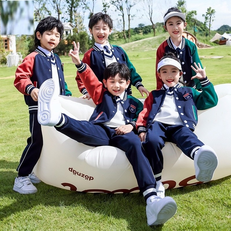 运动风校服入园服打底衫小学生春季外套老师团体活动一年级儿童