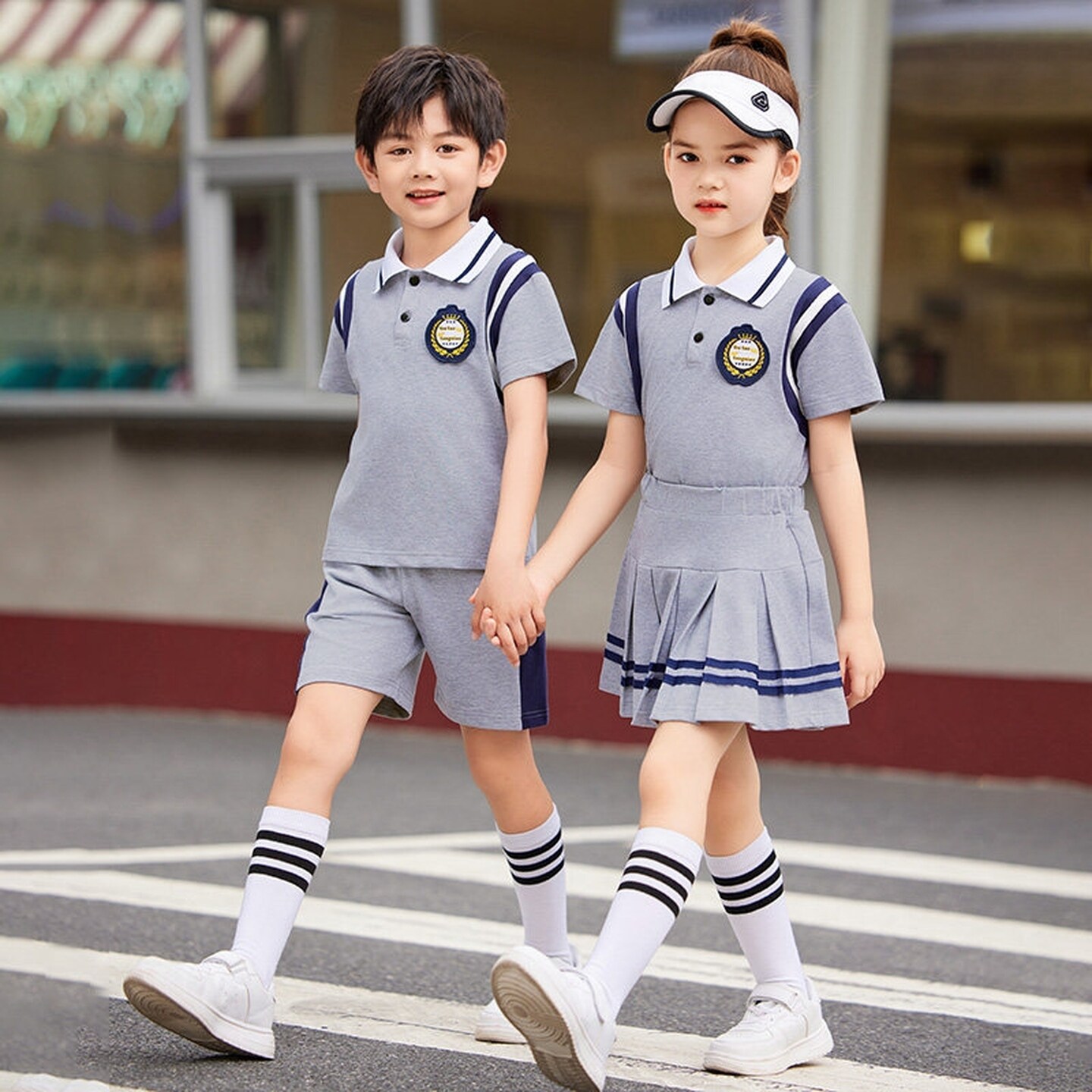 英伦风班服棒球服中小学生男女童防风学校幼儿园休闲老师纯棉运动