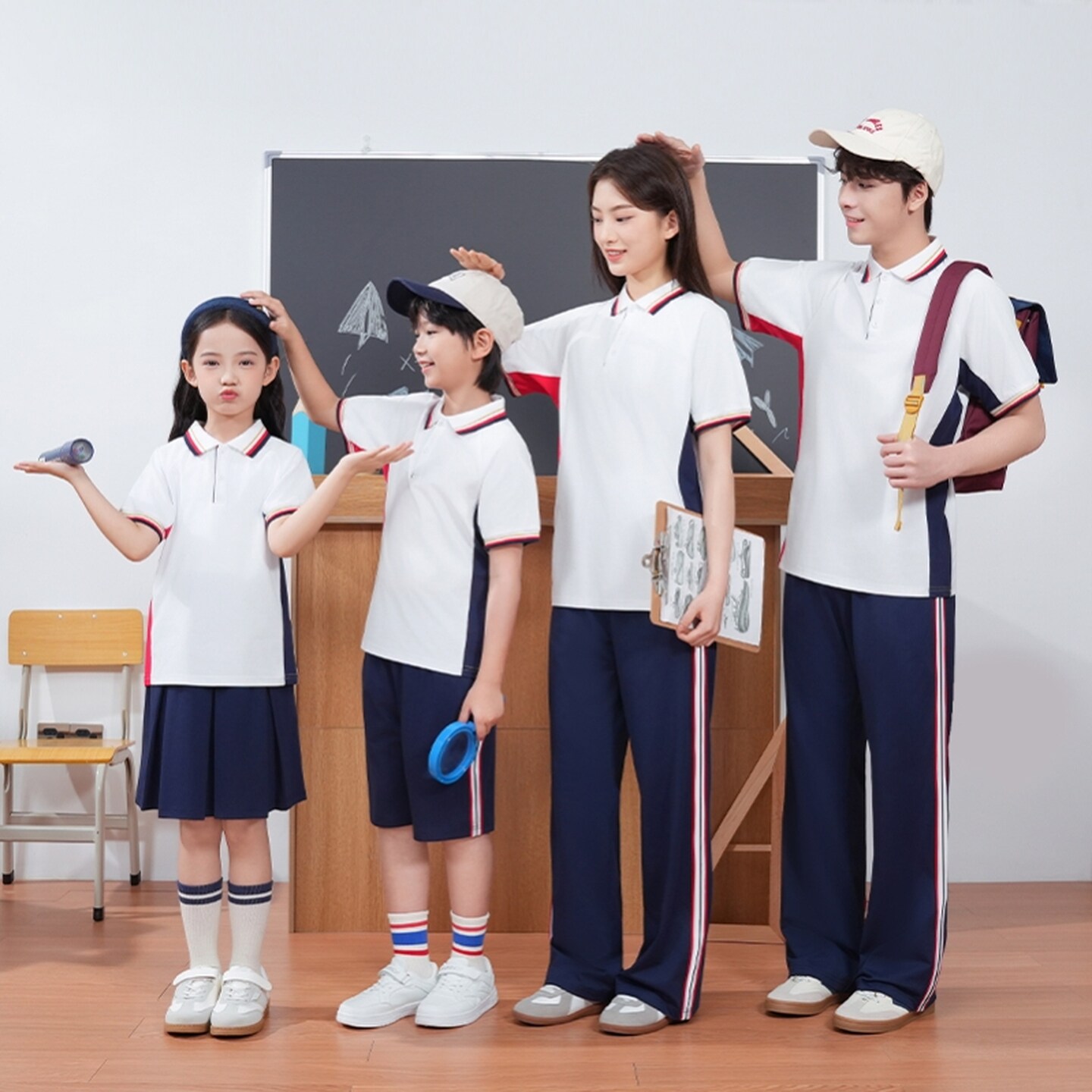 江西吉安市吉水县统一校服小学生初中高中夏季春秋季运动装新款图片