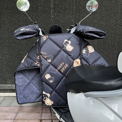 加大加厚加长挡风被网红秋冬电动车加大挡风被护腿保暖防寒防水电