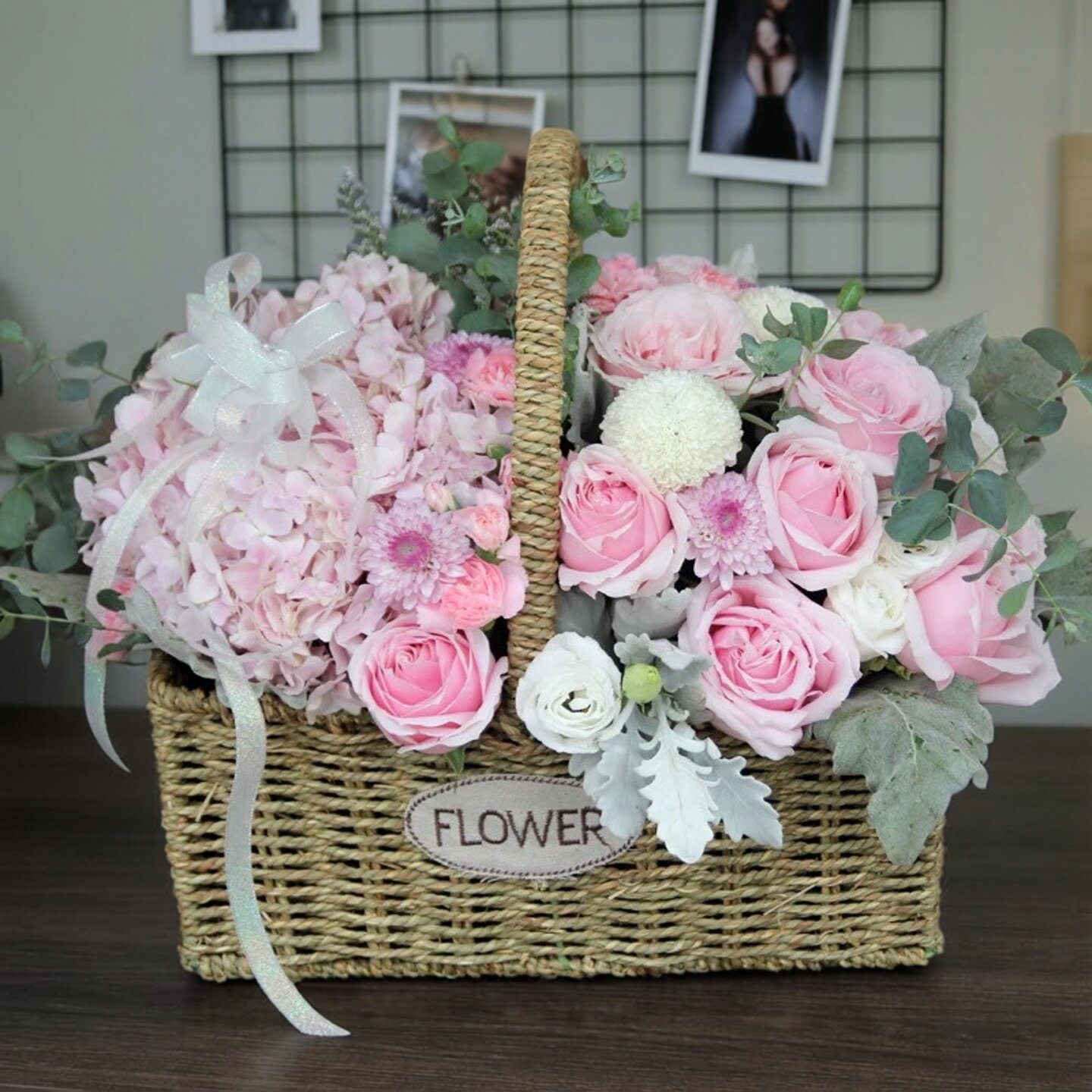 沈阳花店同城速递粉玫瑰康乃馨鲜花母亲节花送长辈送祝福生日花篮