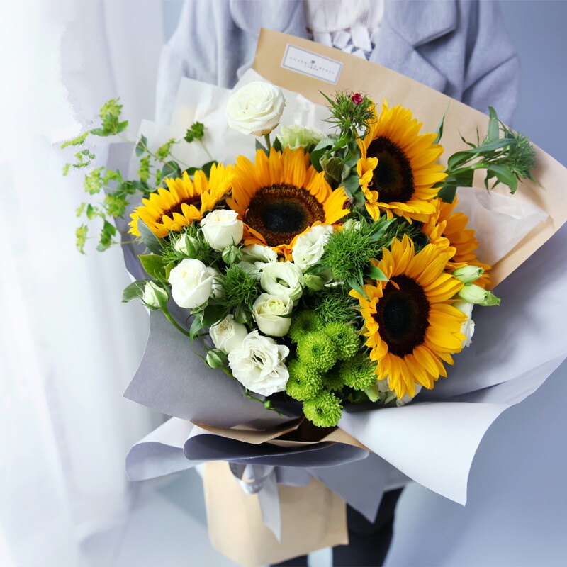 向日葵花束南宁鲜花速递同城花店送花上门玫瑰花束生日鲜花教师节