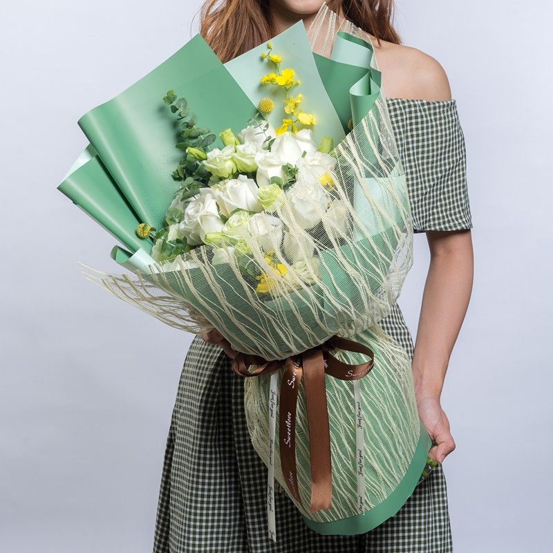 全国同城鲜花速递11朵白玫瑰花束生日北京上海广州深圳成都送花