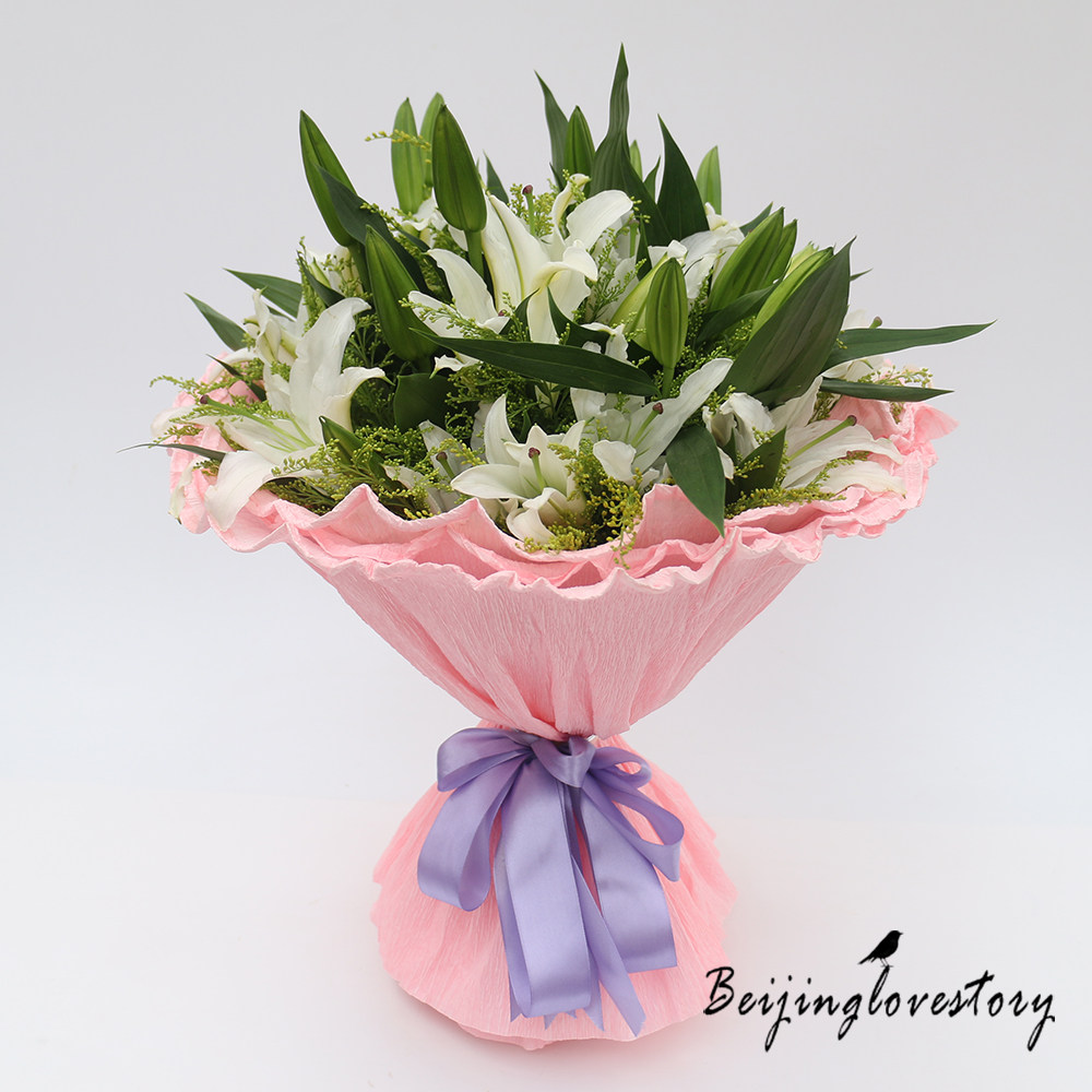 北京天津同城香水白百合生日鲜花