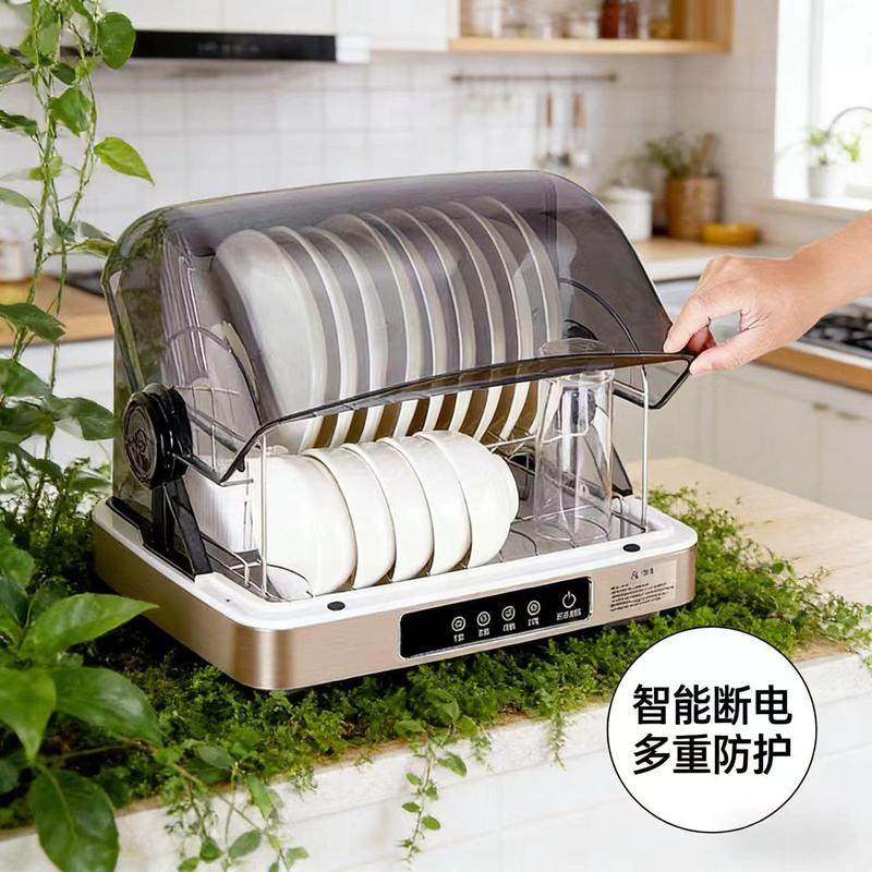 置物家用柜快餐盘台面消毒柜三层茶道幼儿园卧式家用小型消毒柜