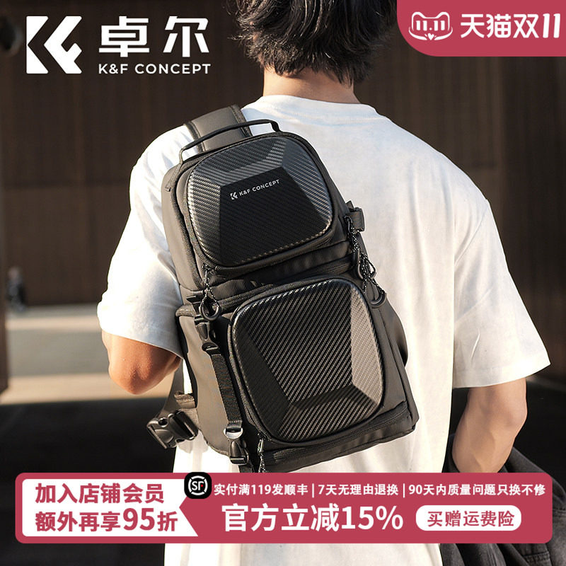 KFCONCEPT卓尔相机包富士微单摄影包单肩数码多功能专业防水便携斜跨男女休闲单反包内胆包适用佳能尼康索尼