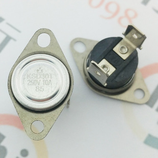 KSD301 温控开关器温度控制器 常开85度 弯脚固定环 温度保护器
