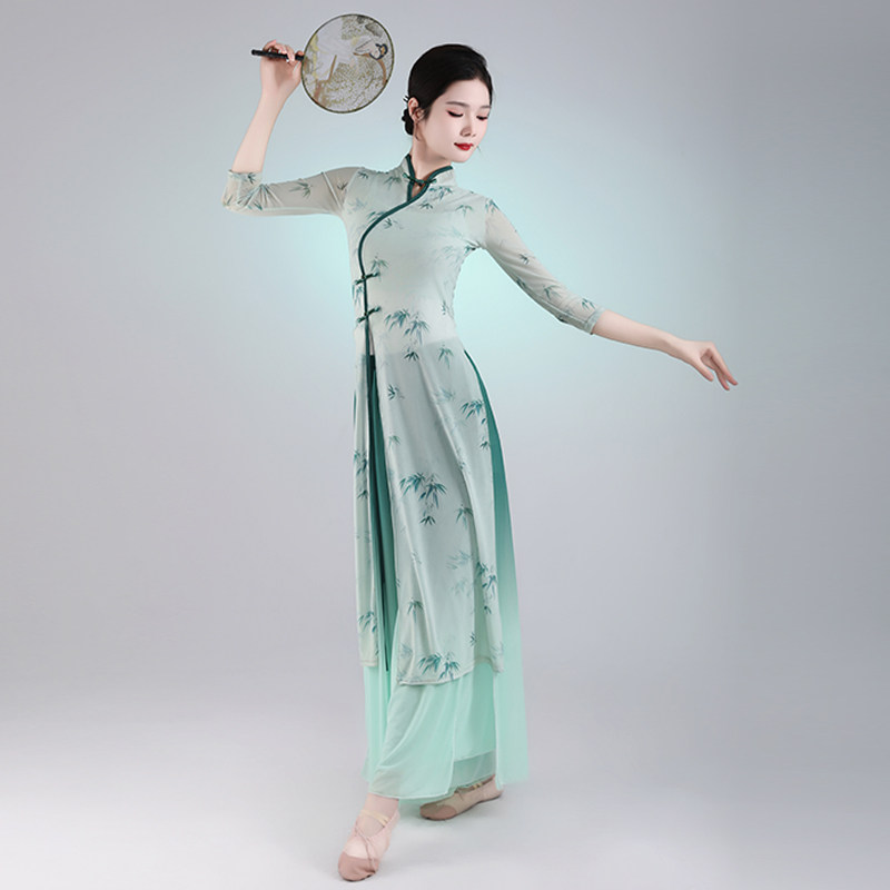 古典舞2025年旗袍舞蹈服套装